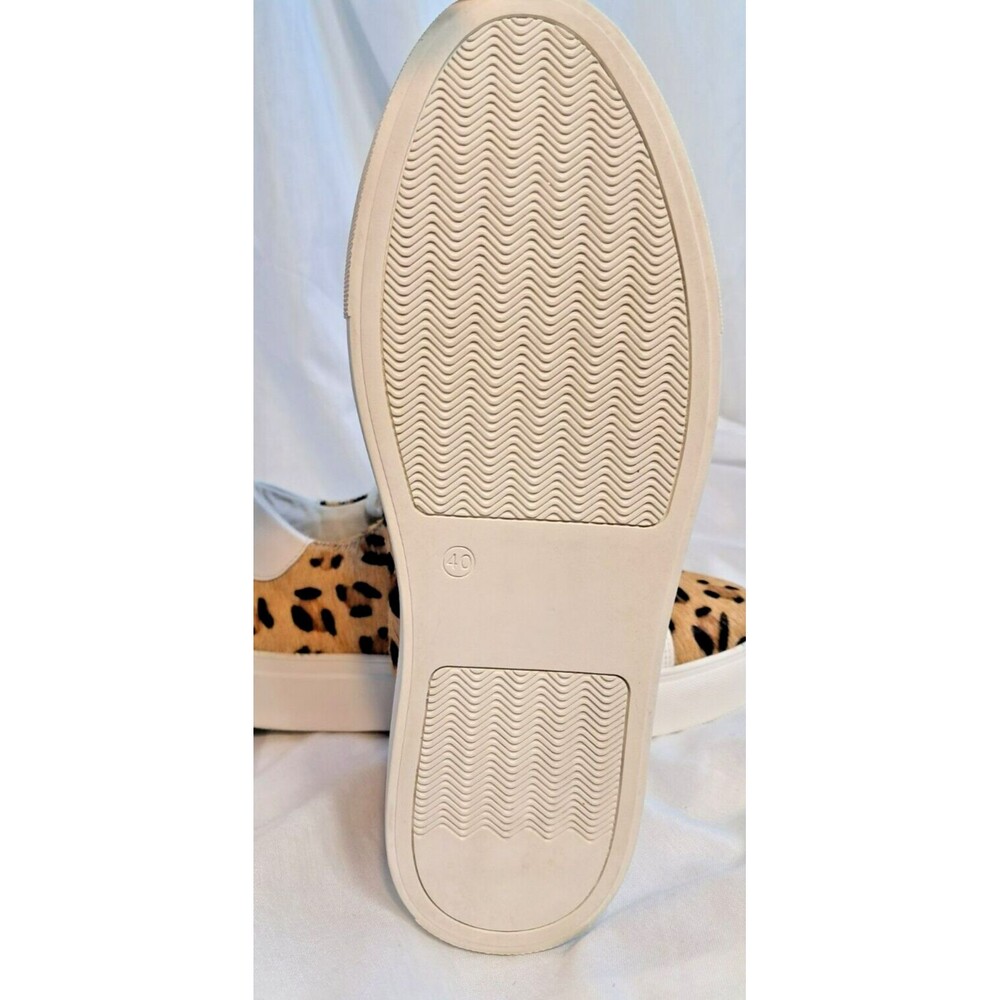 Myra Size 9.5/40 Leopard Hairon Calf Hair Leather Platform Sneaker Low Rise - Picture 15 of 16